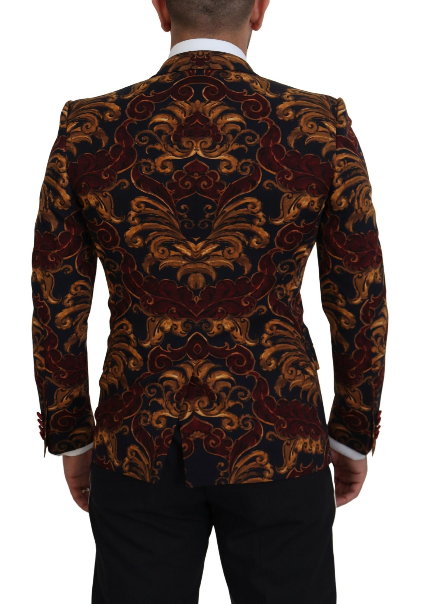 - Elegant Multicolor Wool Blend Blazer