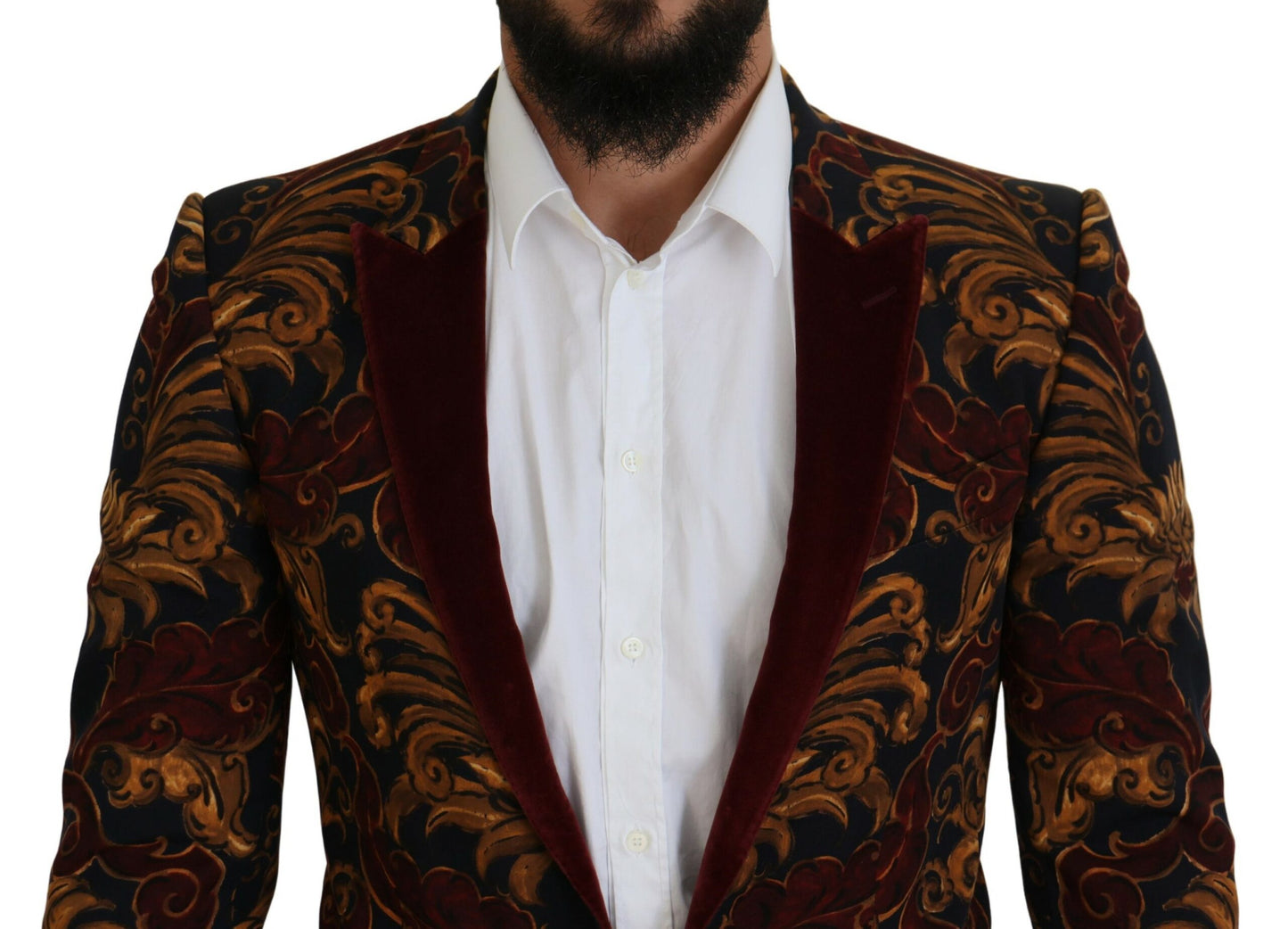 - Elegant Multicolor Wool Blend Blazer
