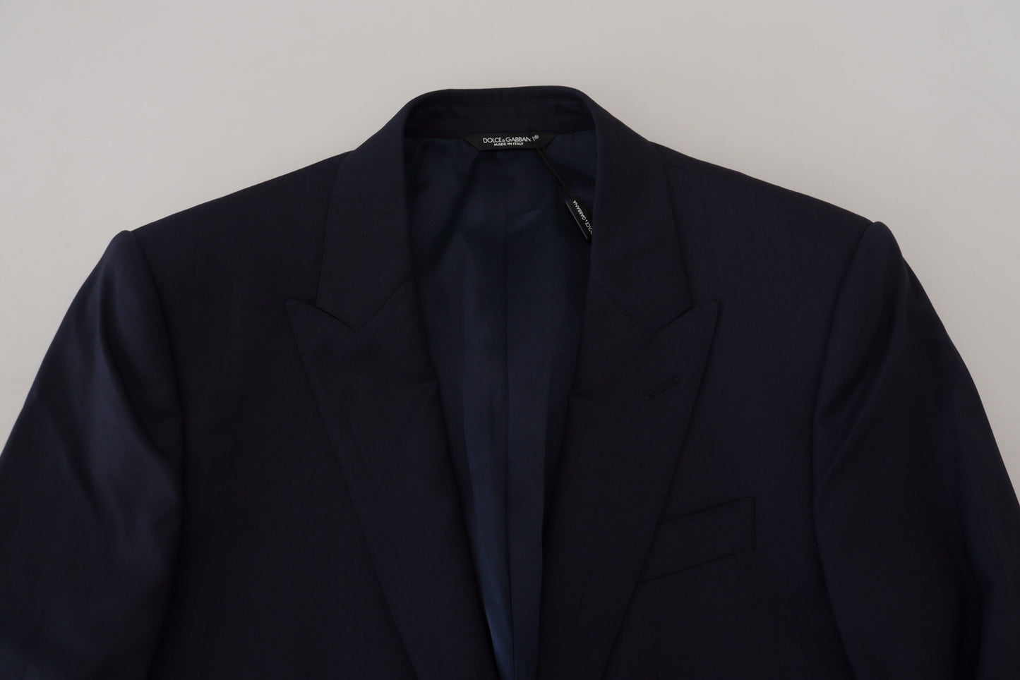 - Elegant Blue Wool Silk Blazer Jacket