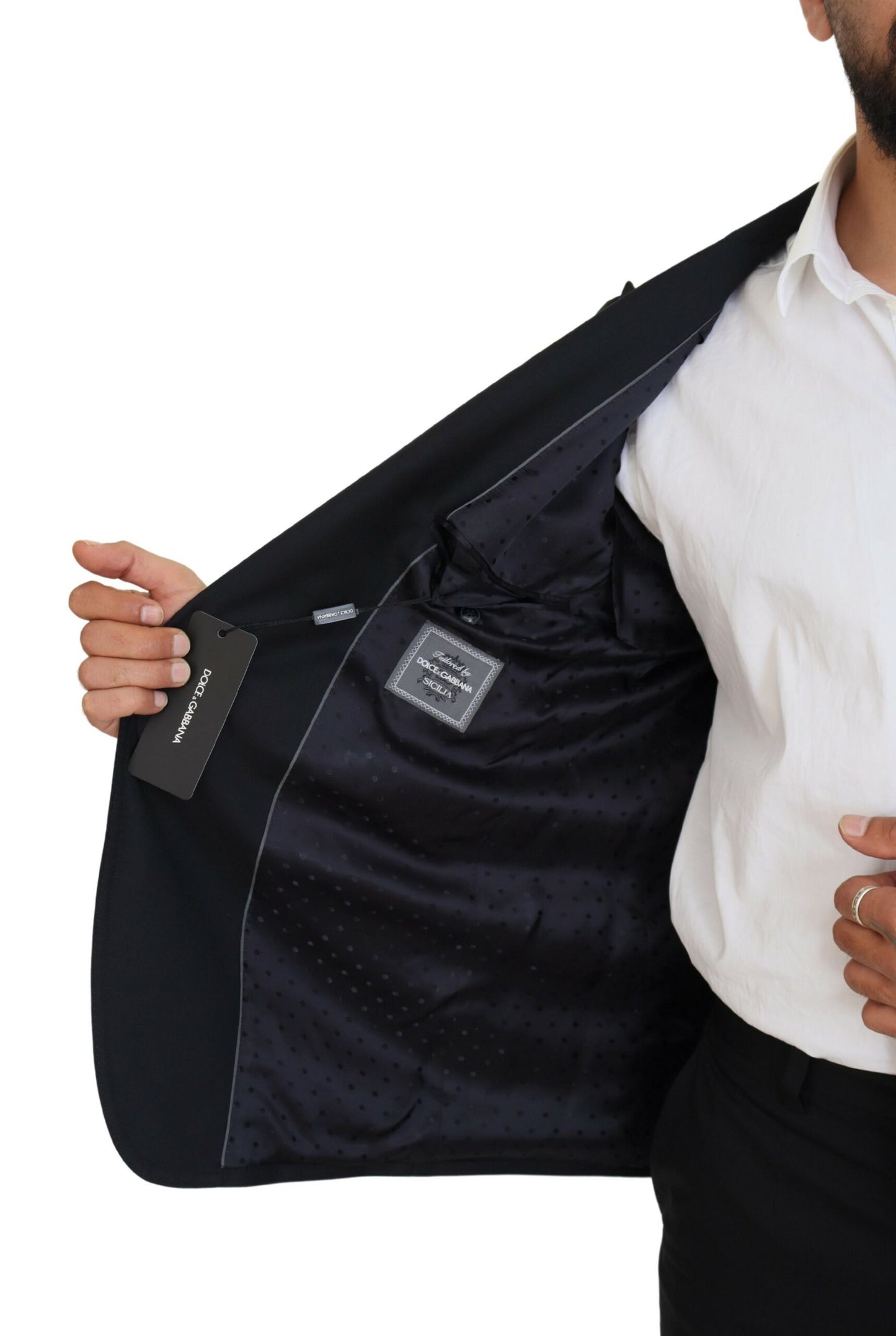 - Elegant Dark Blue Single Breasted Blazer