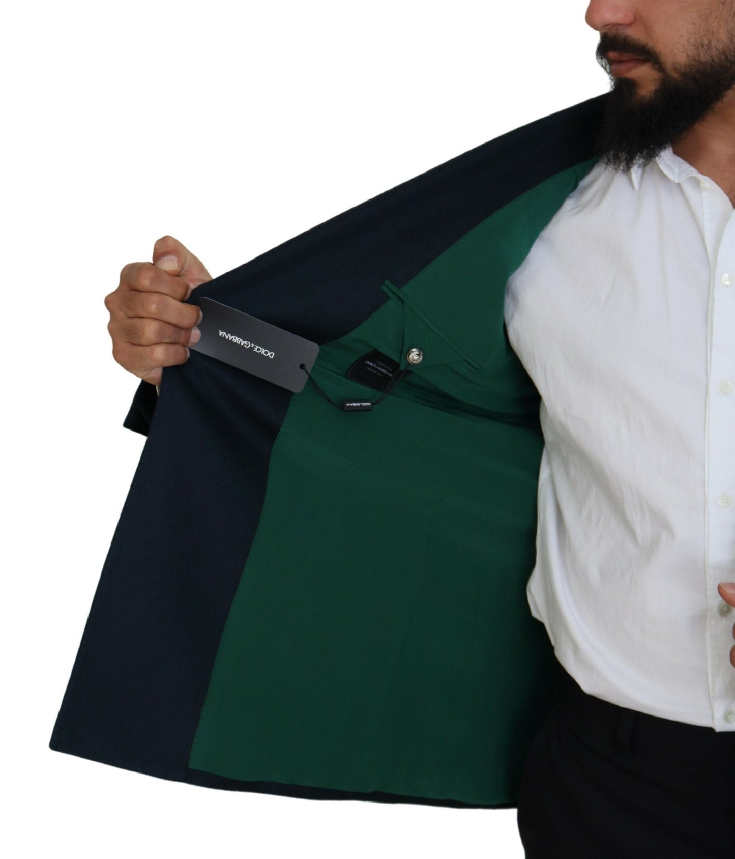 - Elegant Cashmere-Silk Blend Blue Blazer