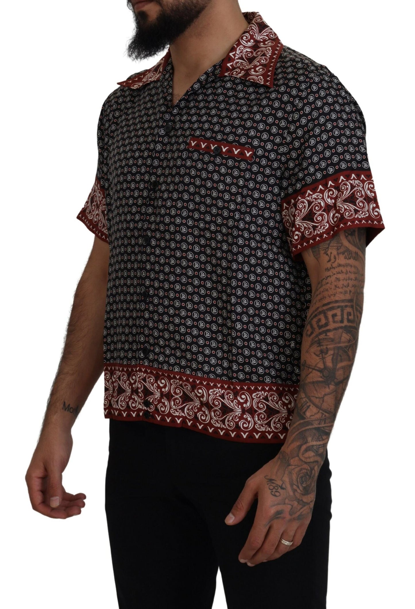 - Elegant Multicolor Silk Casual Shirt