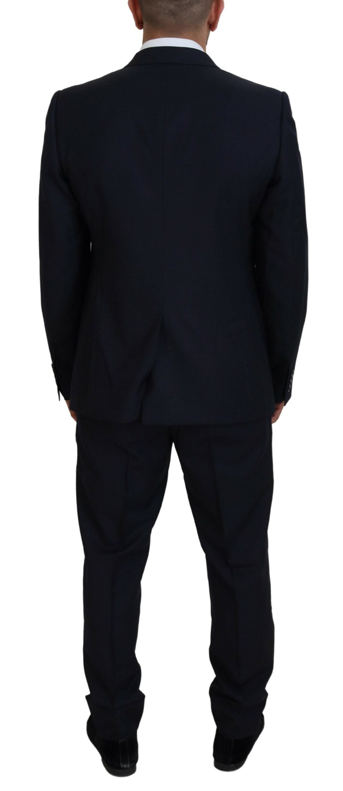 - Elegant Blue Martini Wool-Silk Blend Suit