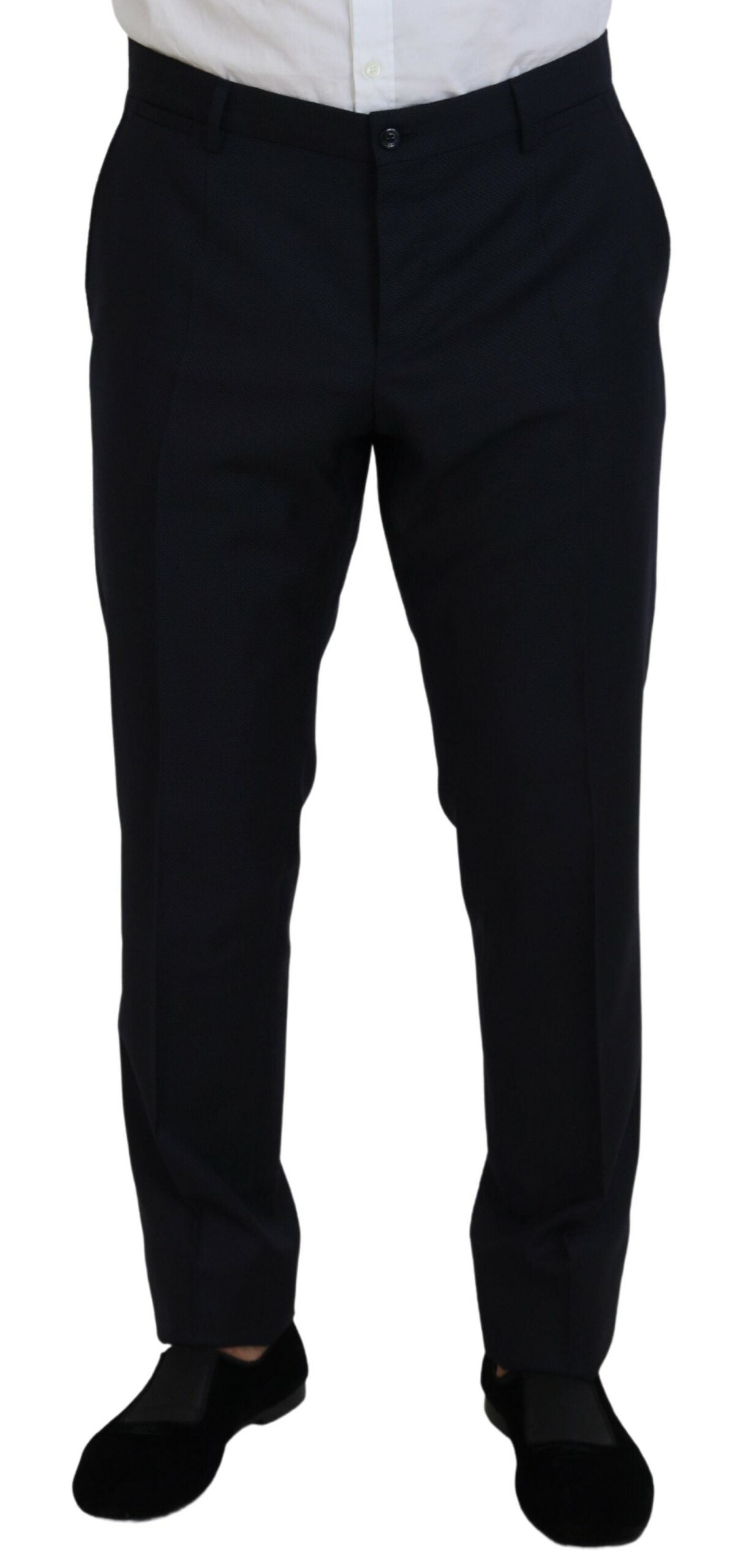 - Elegant Blue Martini Wool-Silk Blend Suit