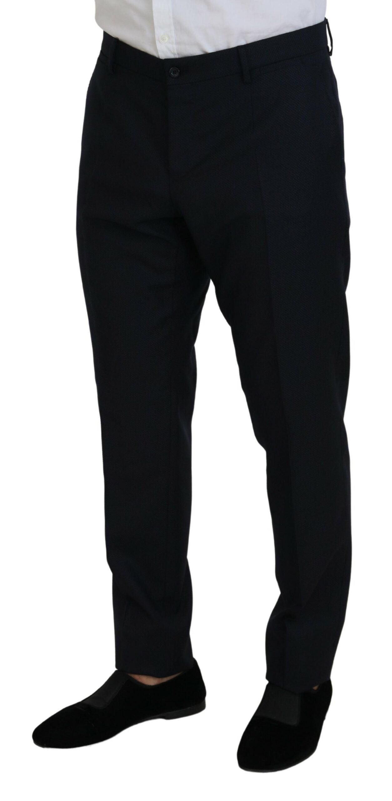 - Elegant Blue Martini Wool-Silk Blend Suit
