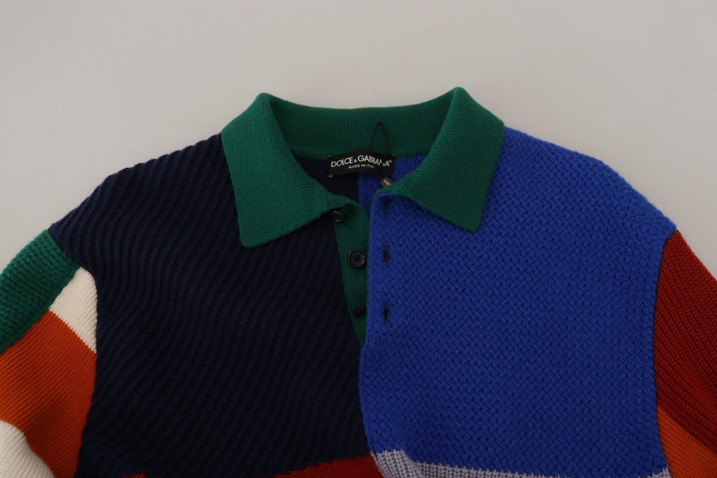 - Pullover Sweater in Multicolor Stripes