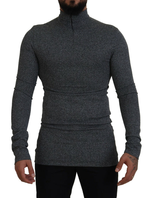 - Elegant Dark Gray Pullover Sweater