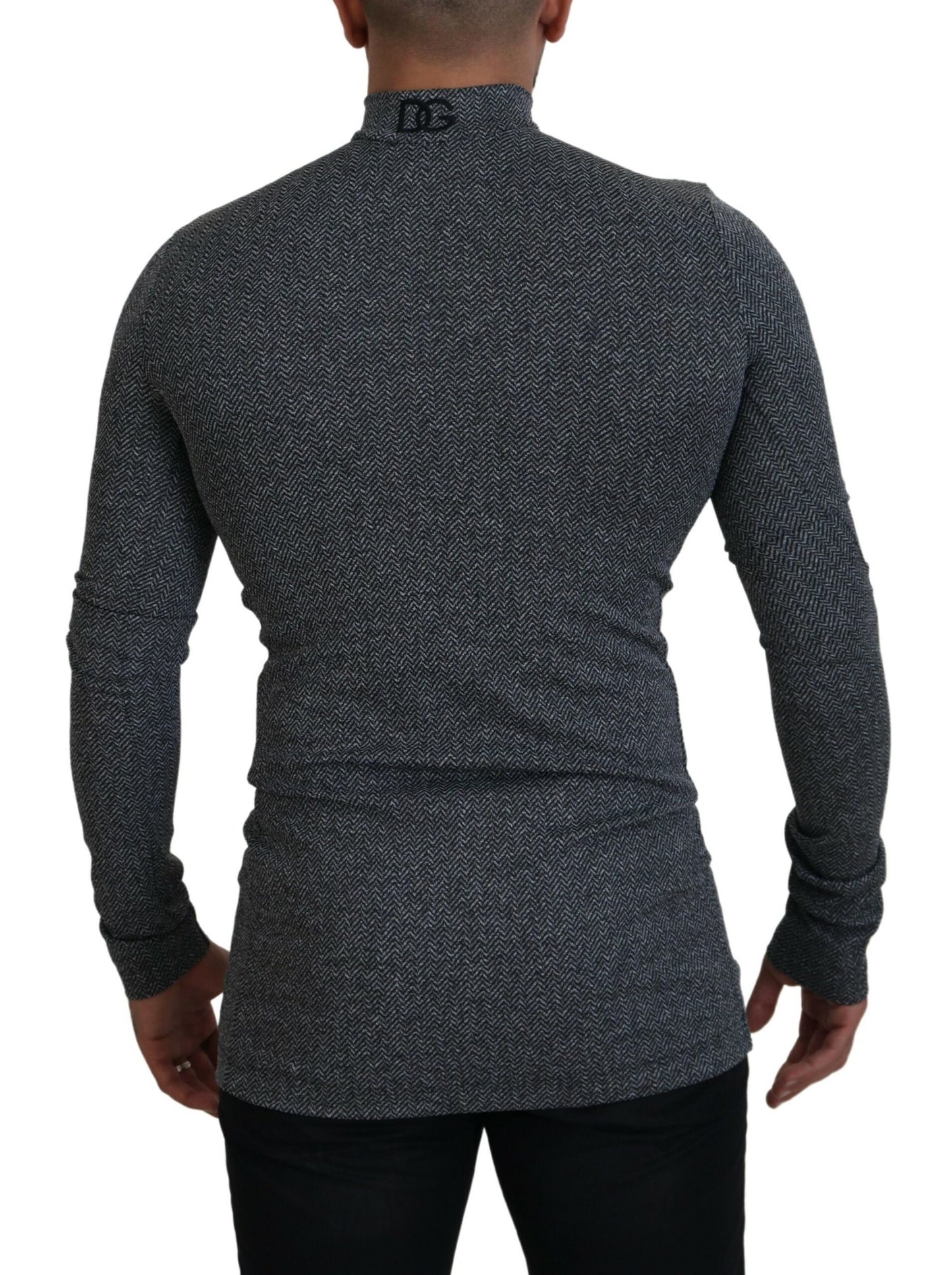 - Elegant Dark Gray Pullover Sweater
