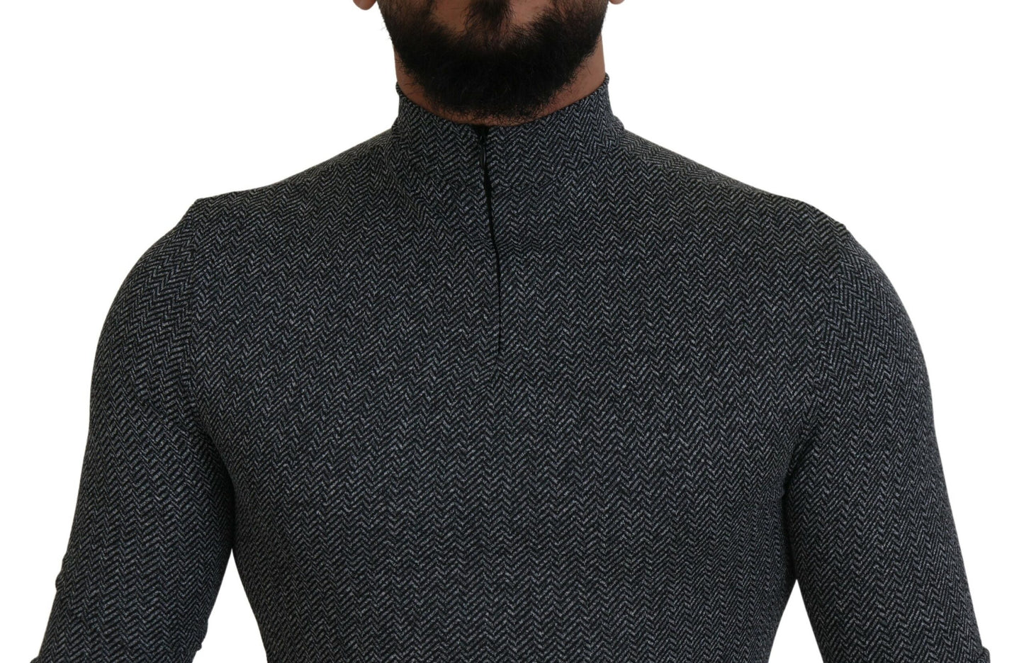- Elegant Dark Gray Pullover Sweater