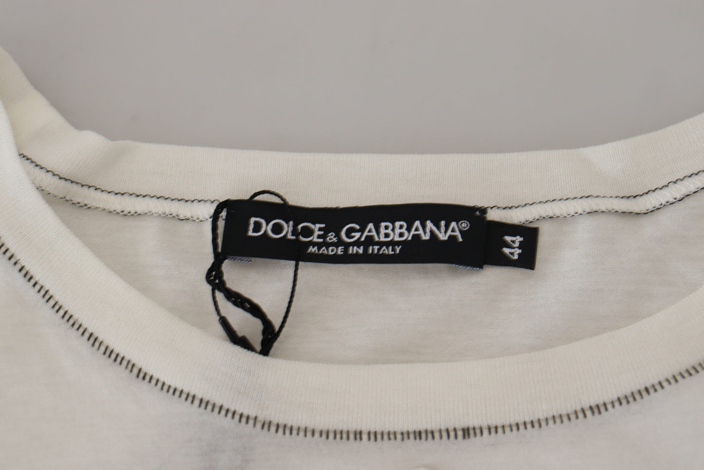 - Elegant White Cotton-Silk Blend Tee