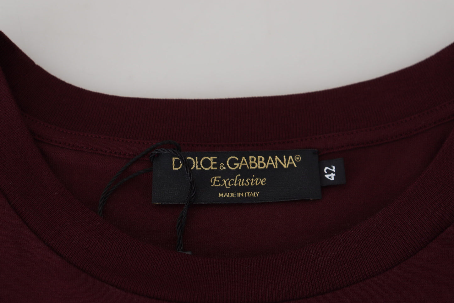 - Elegant Maroon Crew Neck Casual Tee