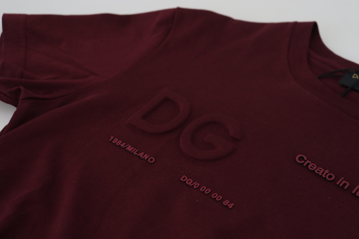 - Elegant Maroon Crew Neck Casual Tee