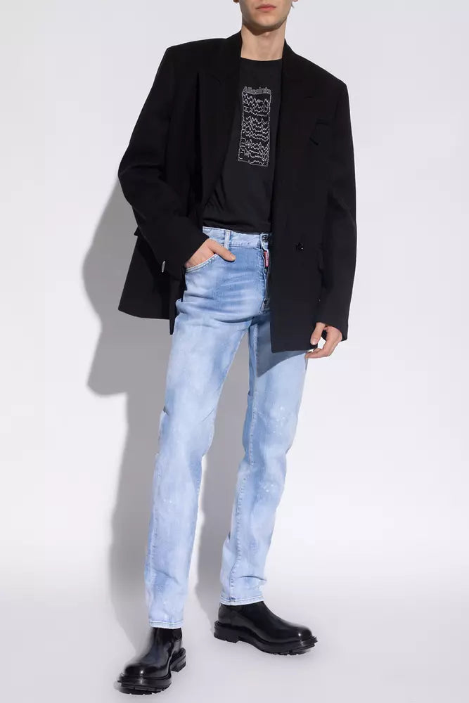 Dsquared2 Cool Guy Light Blue Splatter Jeans