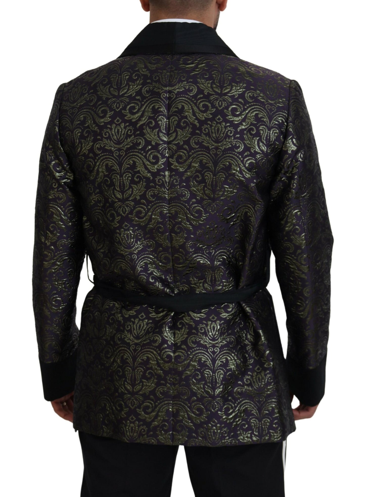 - Gold Jacquard Robe Jacket