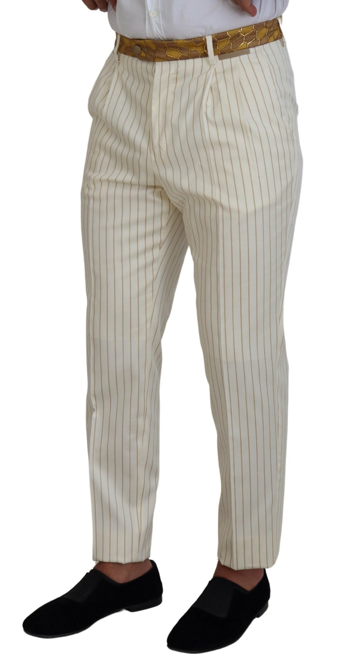 - Elegant Off White Double Breasted Suit