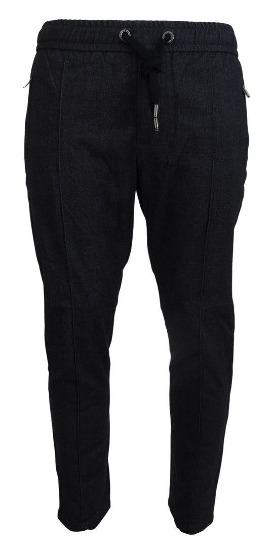 - Elegant Tapered Blue Denim Pants
