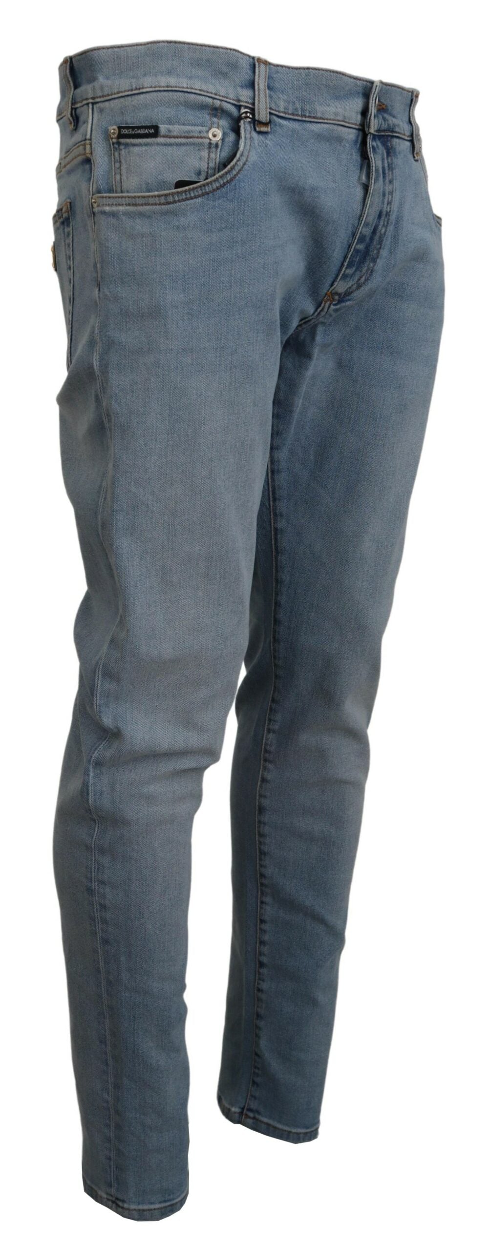 - Elegant Slim Fit Light Blue Denim Pants