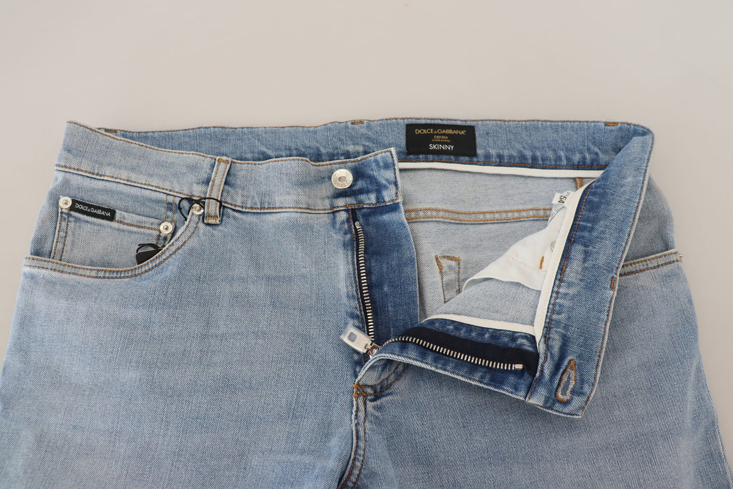 - Elegant Slim Fit Light Blue Denim Pants
