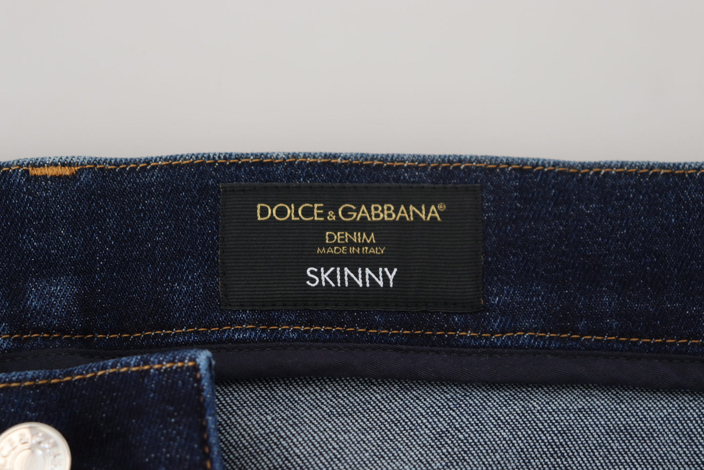 - Elegant Slim Fit Dark Blue Denim Jeans
