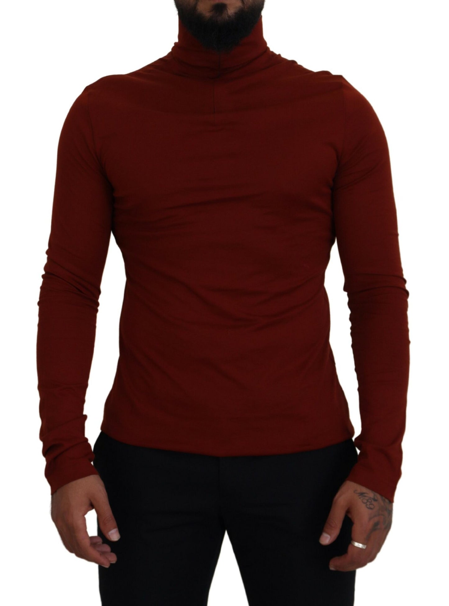 - Elegant Maroon Collar Zip Sweater