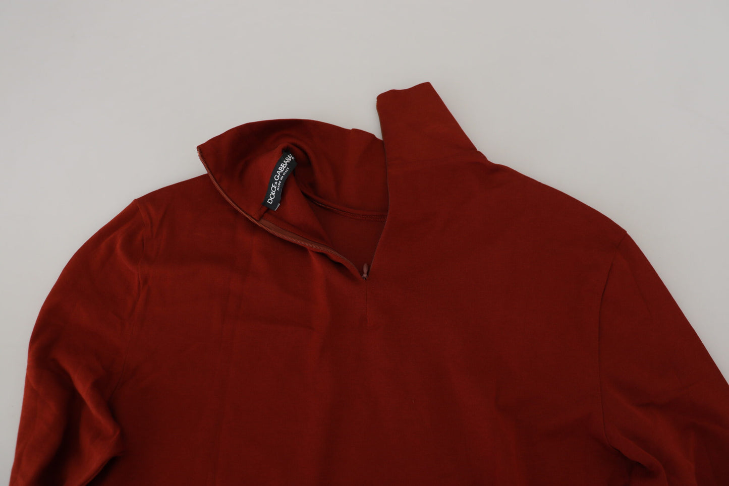 - Elegant Maroon Collar Zip Sweater