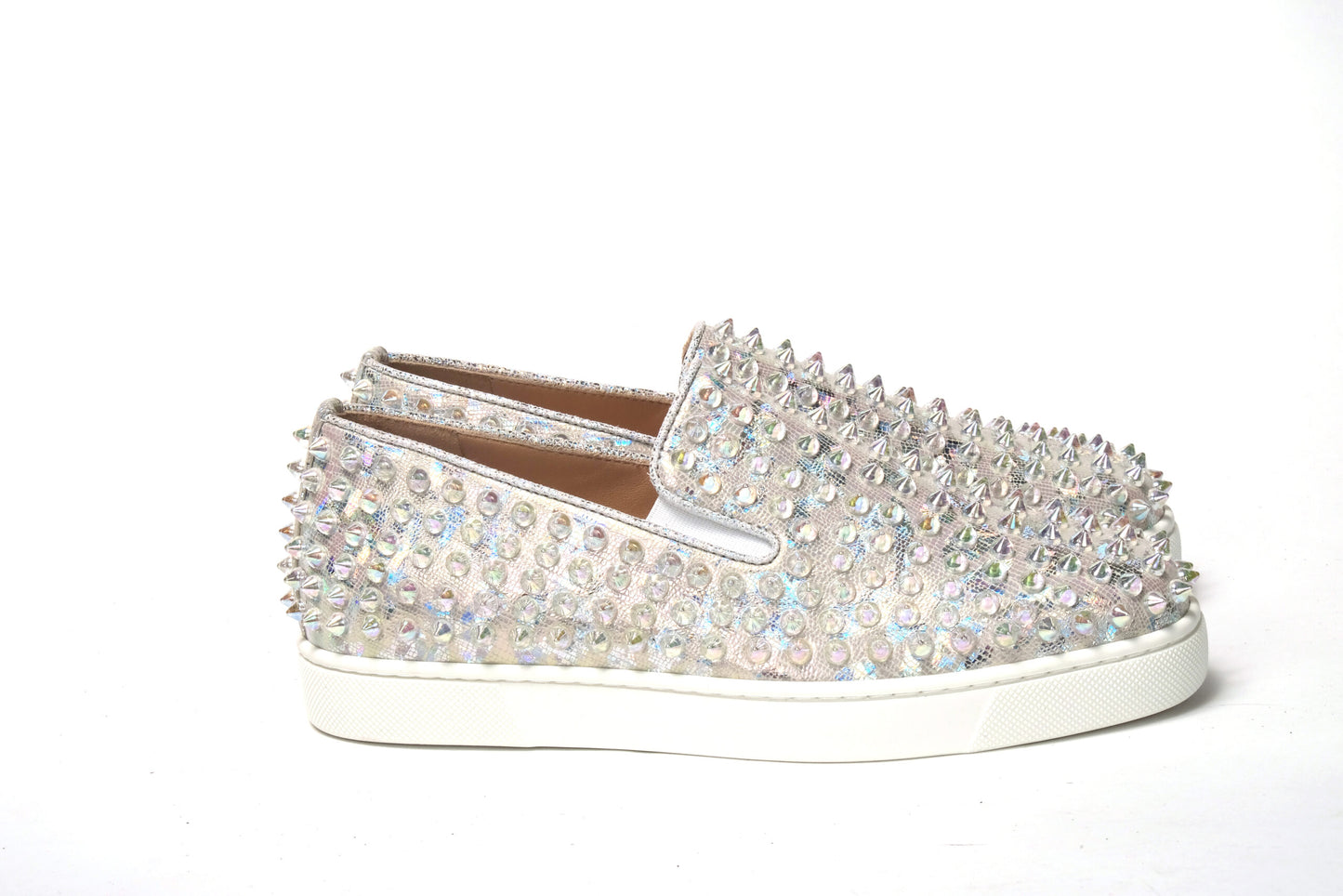 - White Ab/Clear Ab Roller Boat Woman Flat Sneaker