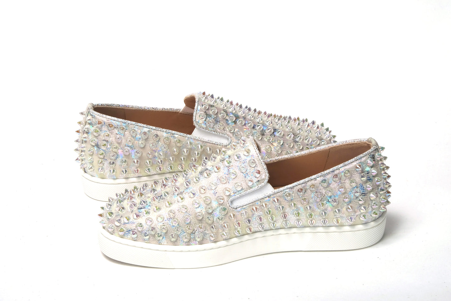 - White Ab/Clear Ab Roller Boat Woman Flat Sneaker