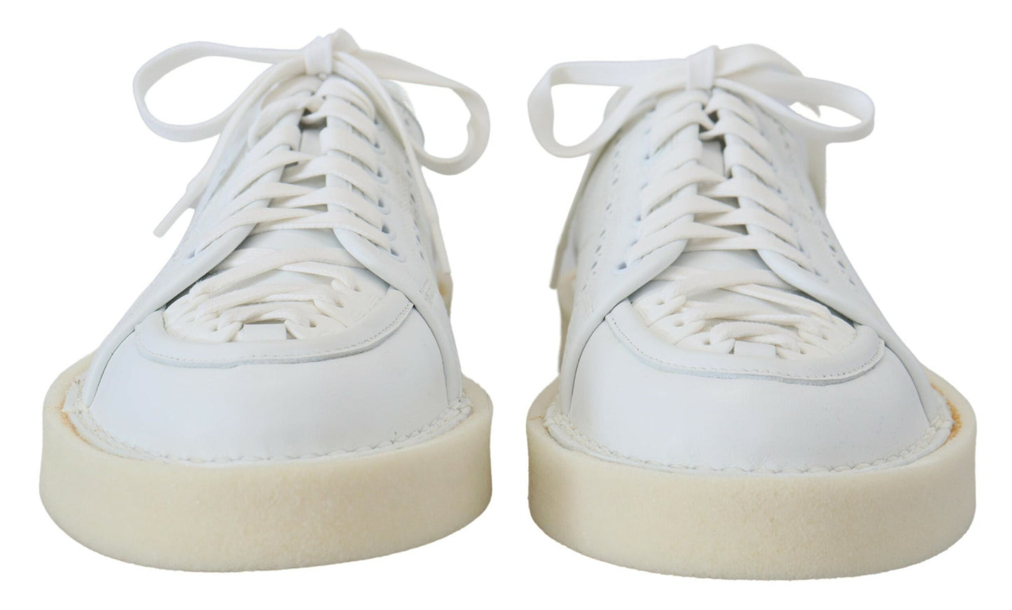 - Elegant White Low Top Oxford Sneakers