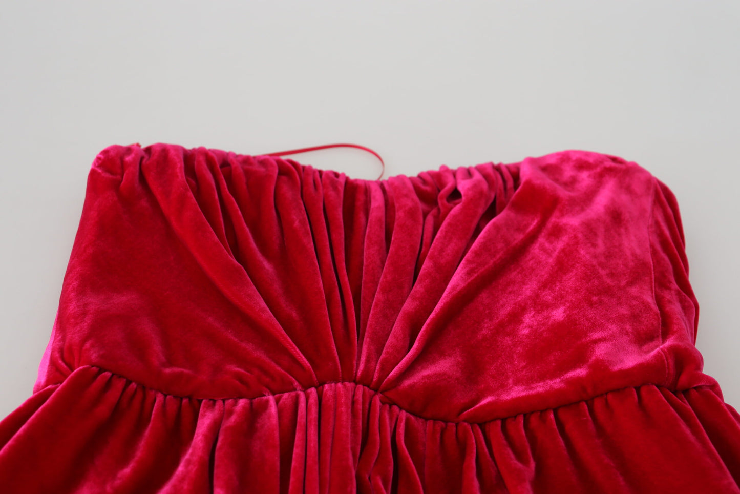 - Enchanting Strapless Midi Dress in Dark Pink