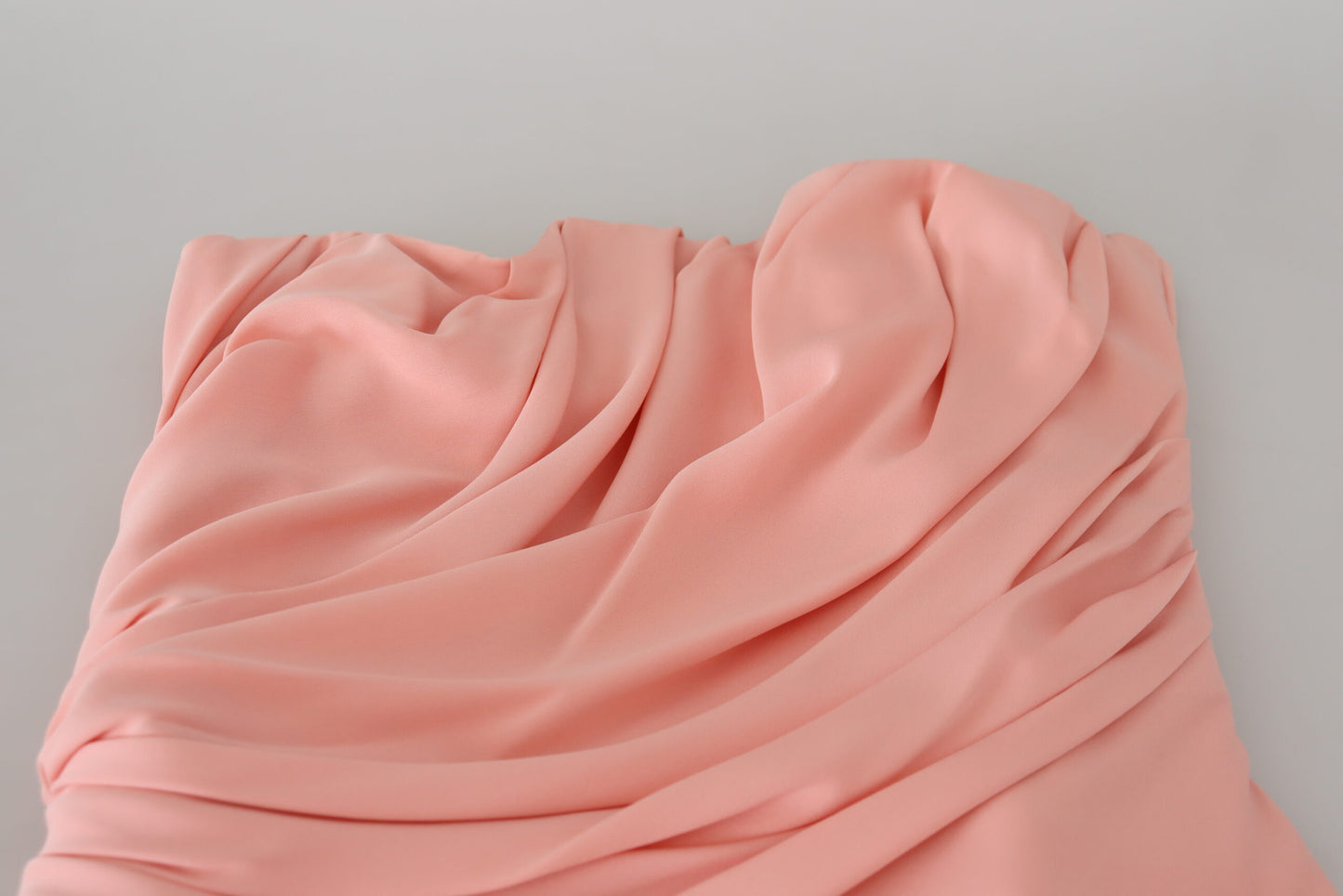 - Elegant Pink Strapless Midi Silhouette