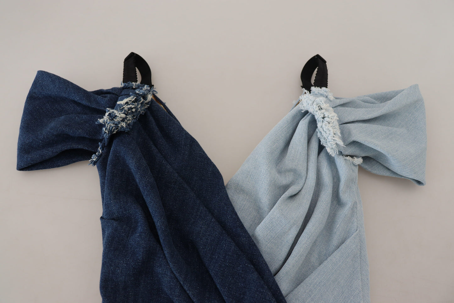 - Chic Two Tone Denim Sheath Dress