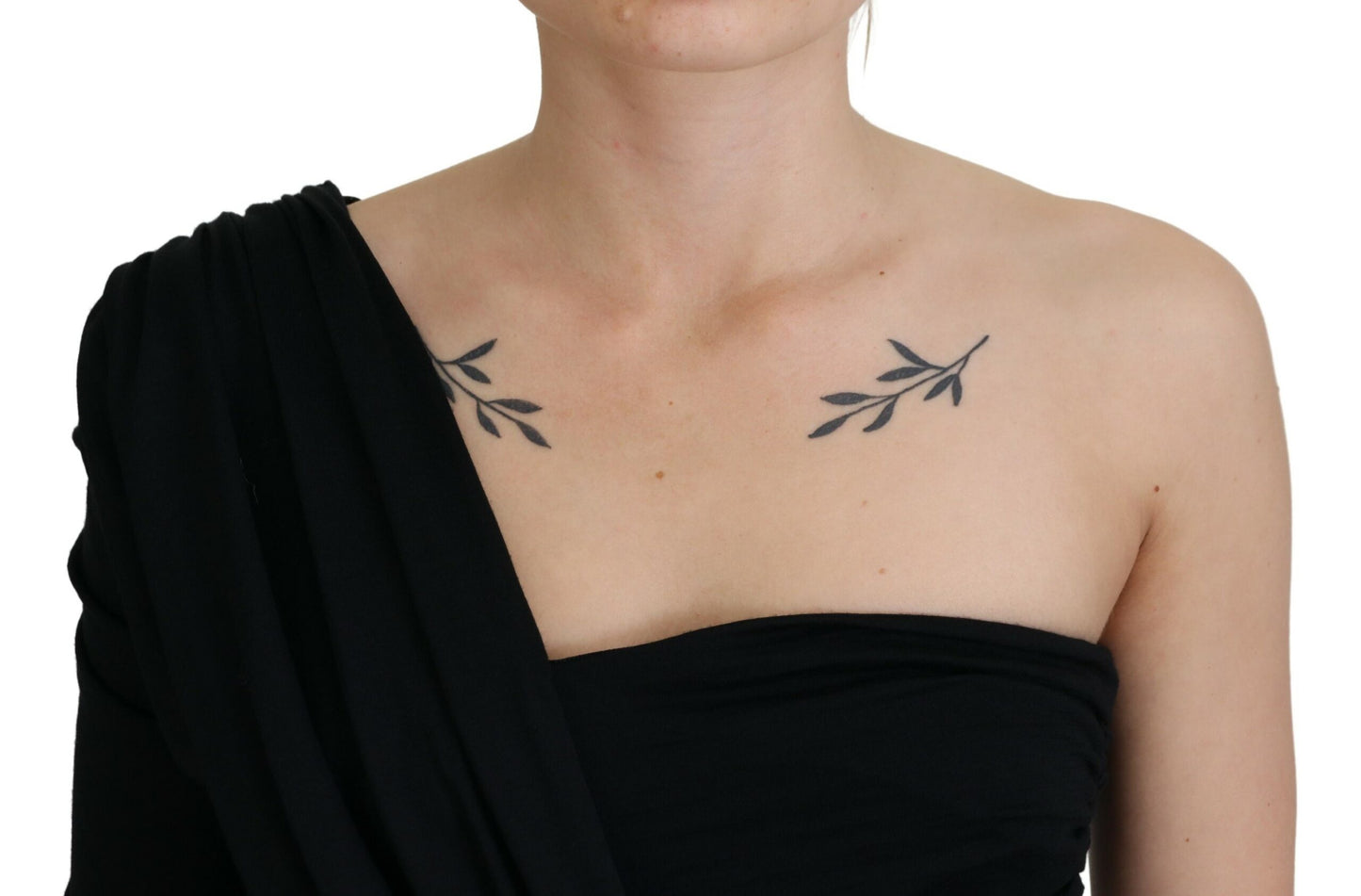 - Elegant One-Shoulder Sheath Midi Dress