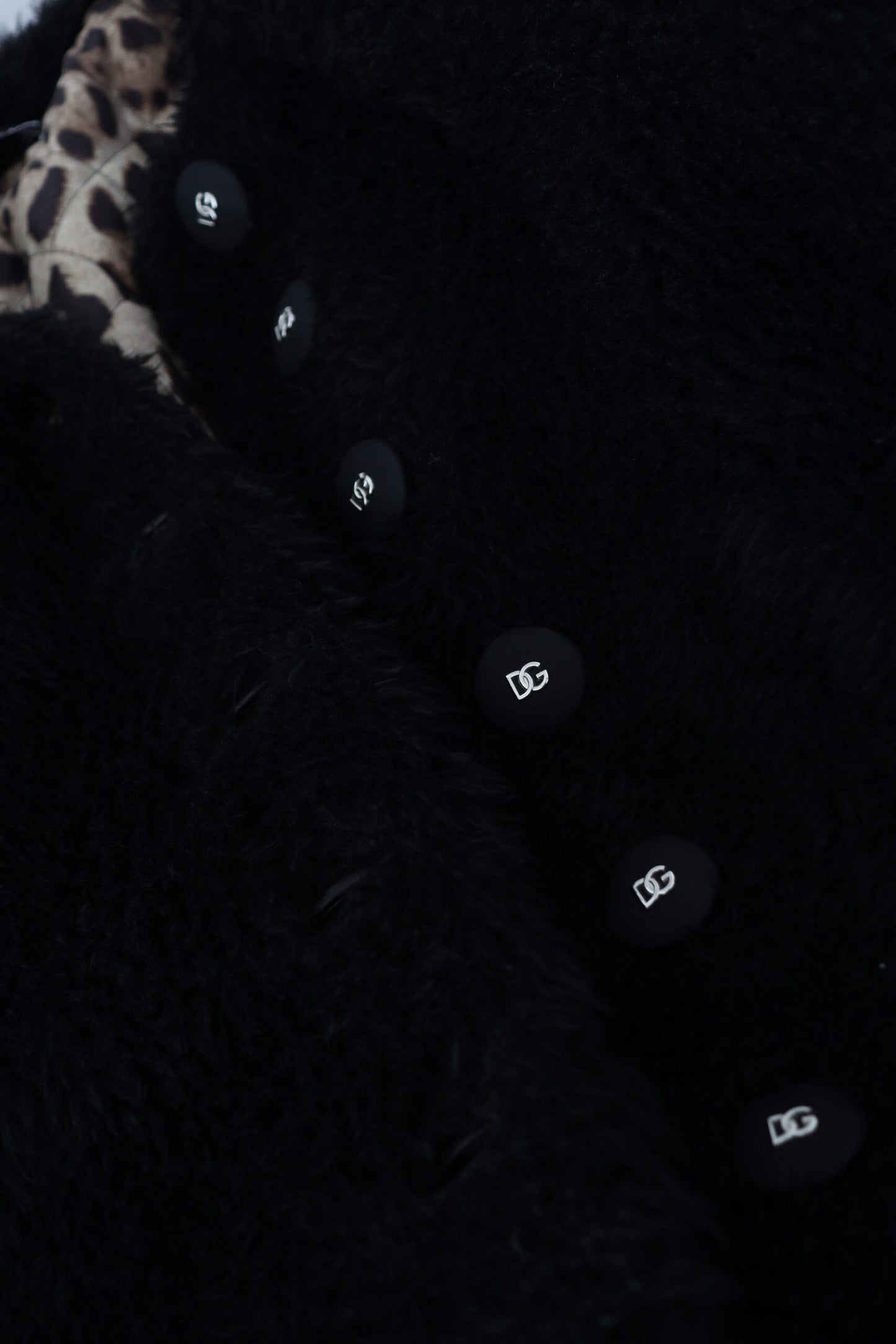 - Elegant Black Cashmere Blend Overcoat Jacket
