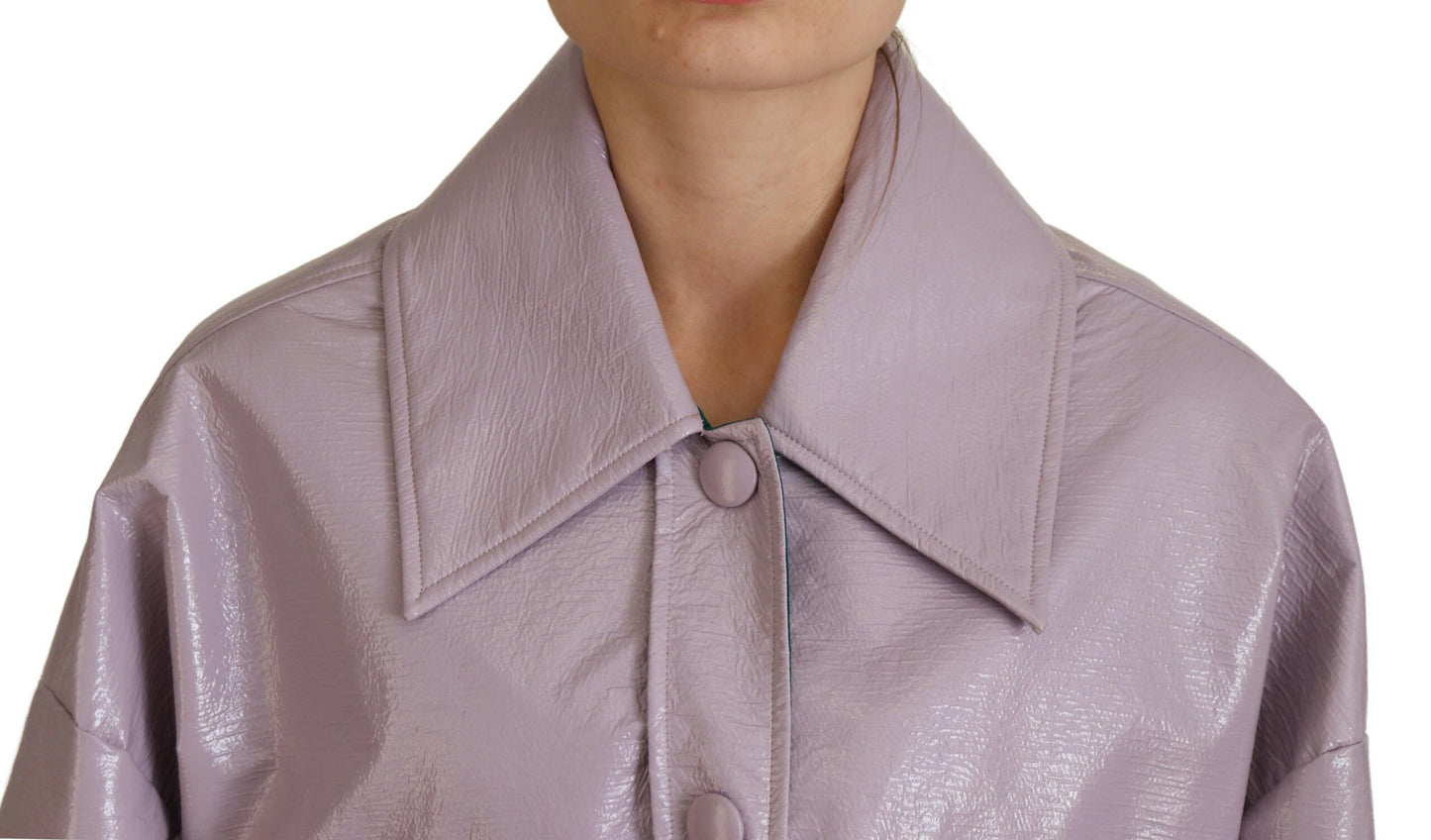 - Chic Purple Cropped Jacket - A Style Statement