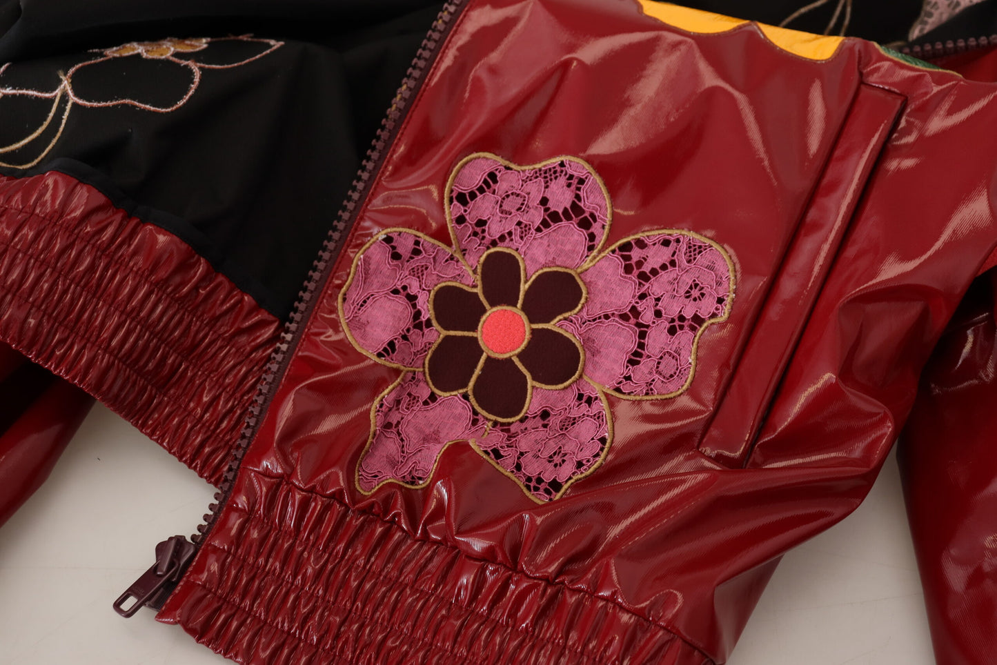- Maroon Floral Luxe Jacket