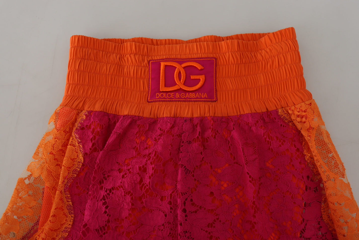 - Elegant Lace High-Waist Shorts in Dual-Tones