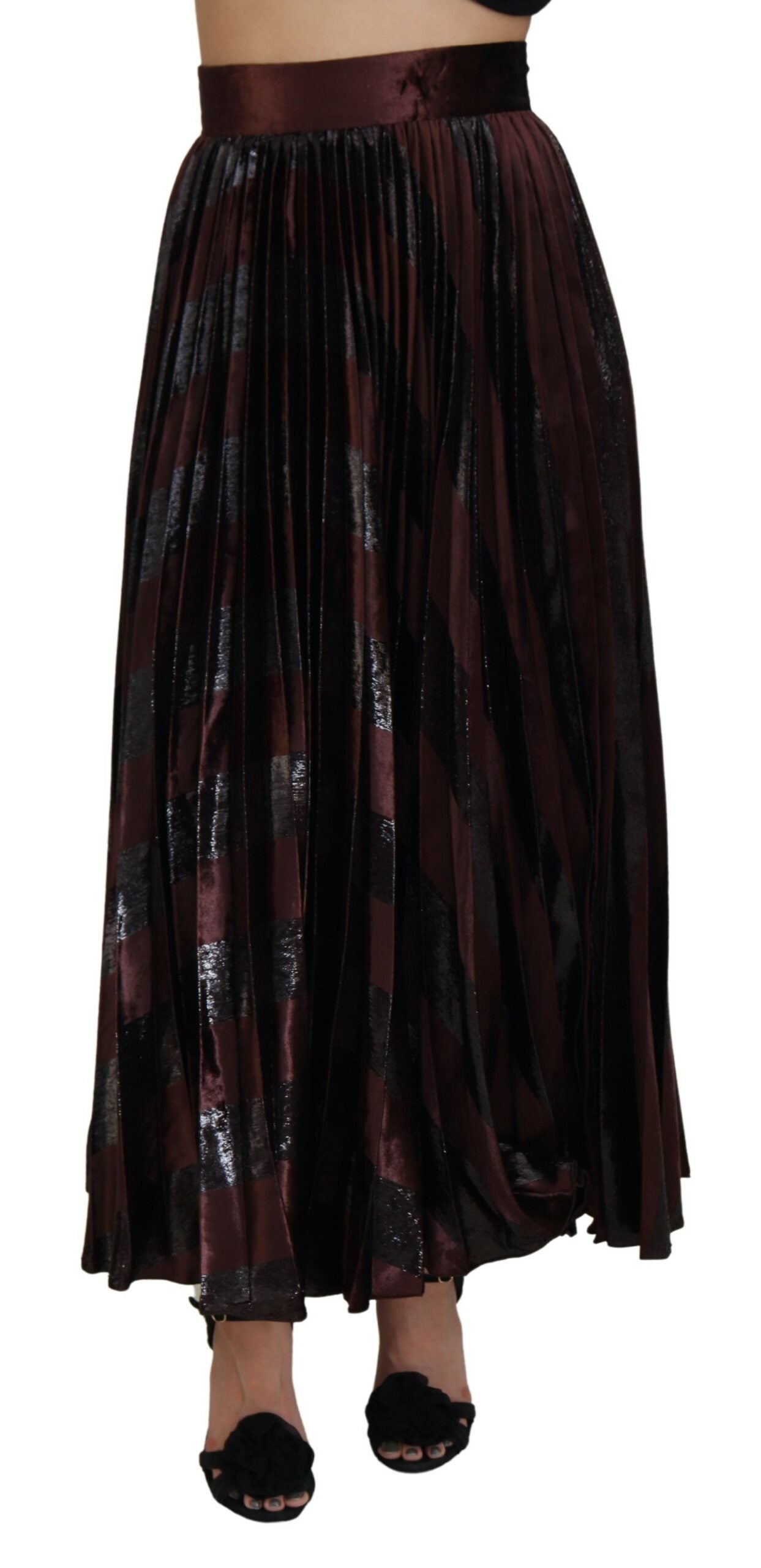 - Elegant High Waist A-Line Maxi Skirt