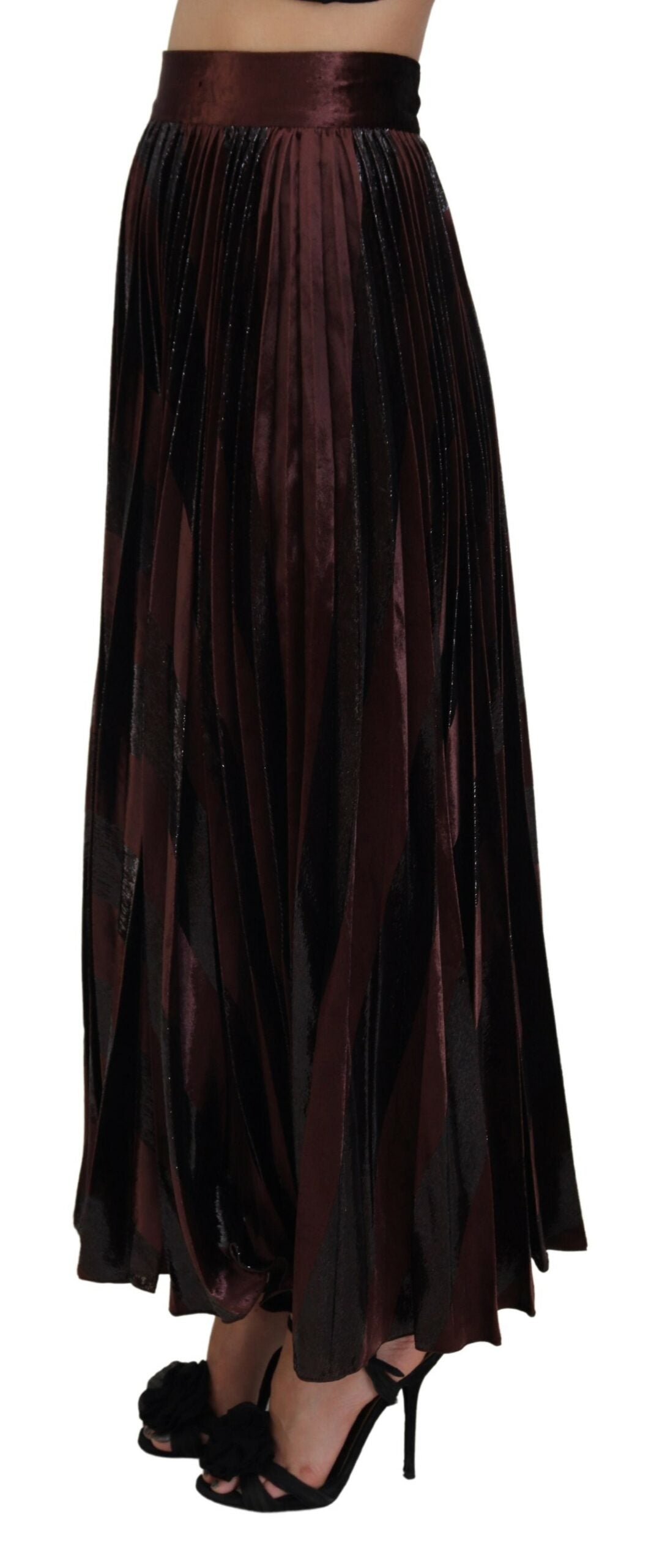 - Elegant High Waist A-Line Maxi Skirt