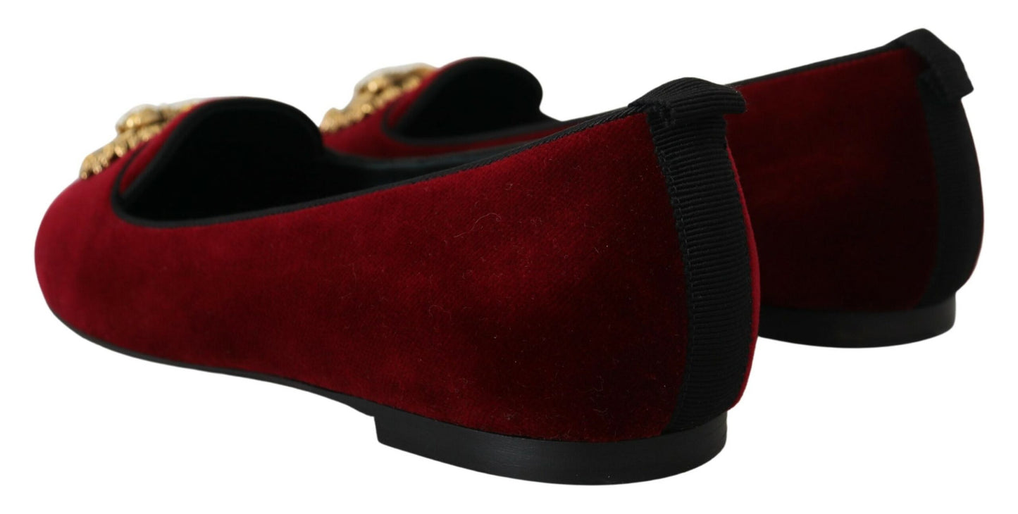 - Bordeaux Velvet Devotion Loafers