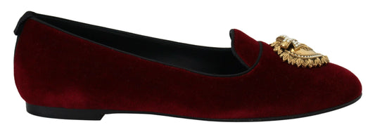 - Bordeaux Velvet Devotion Loafers