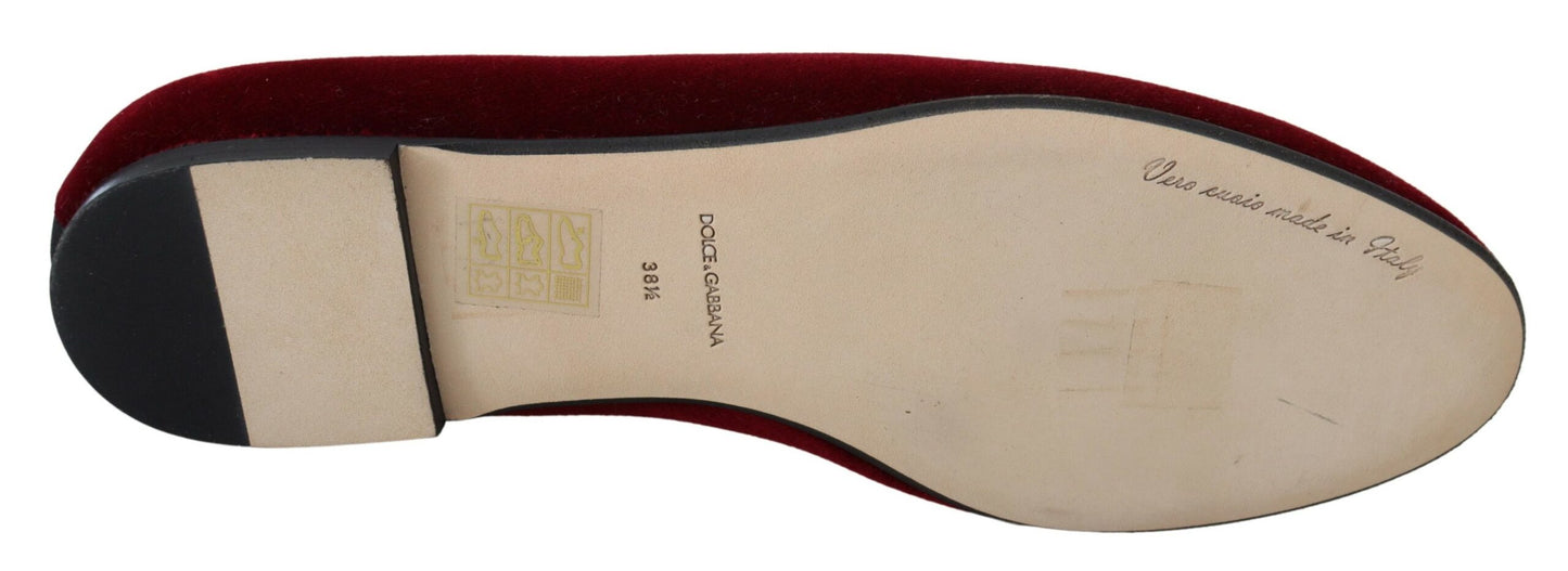 - Bordeaux Velvet Devotion Loafers