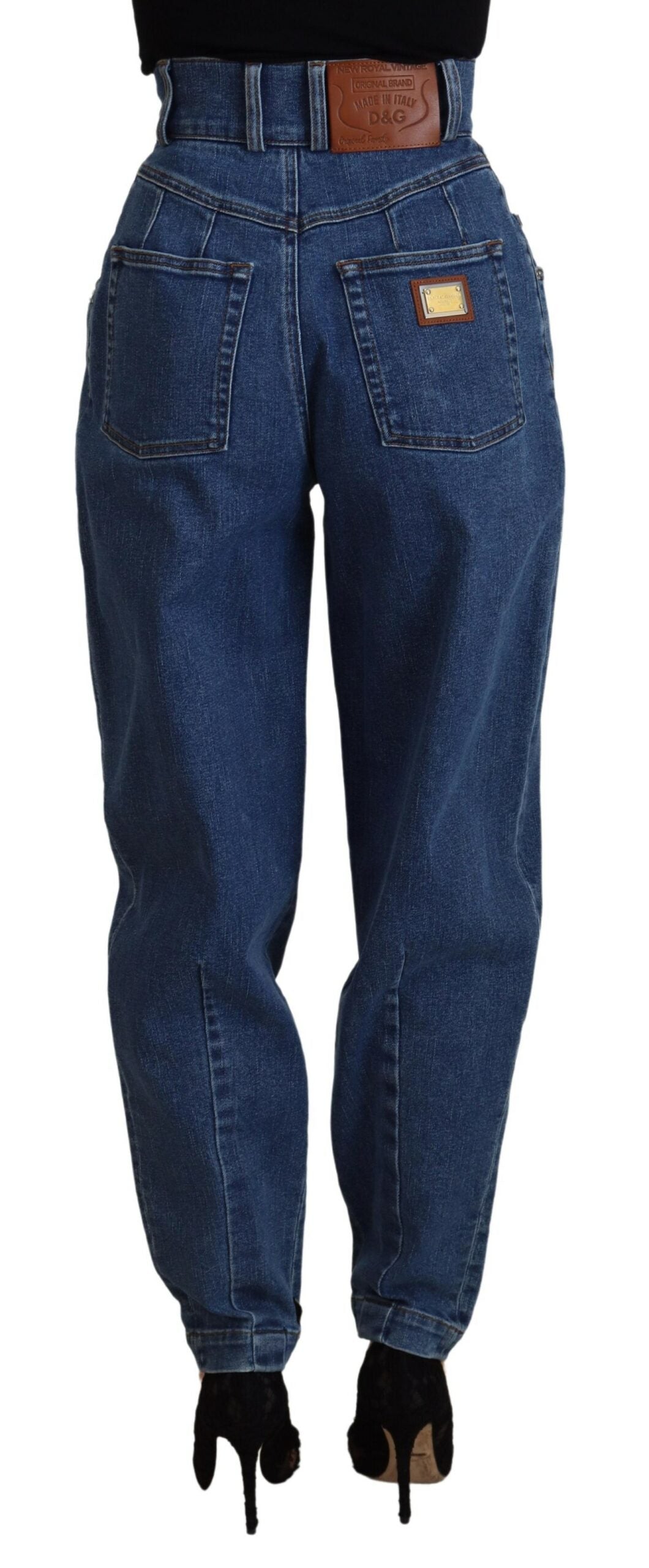 - Elegant High Waist Blue Jeans