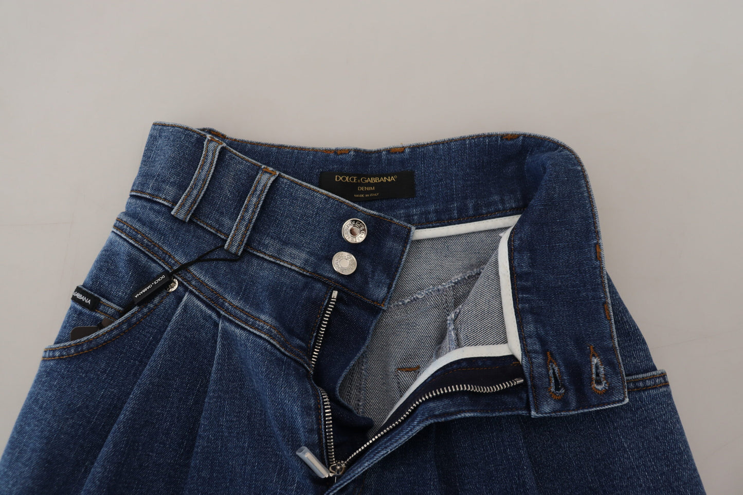 - Elegant High Waist Blue Jeans