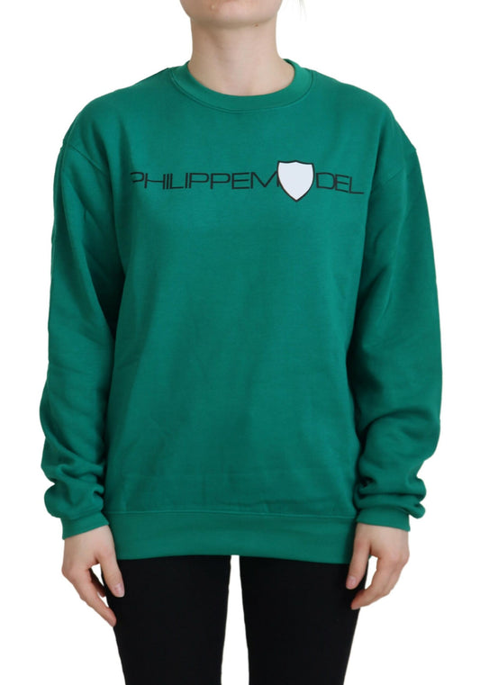- Chic Green Printed Long Sleeve Sweater