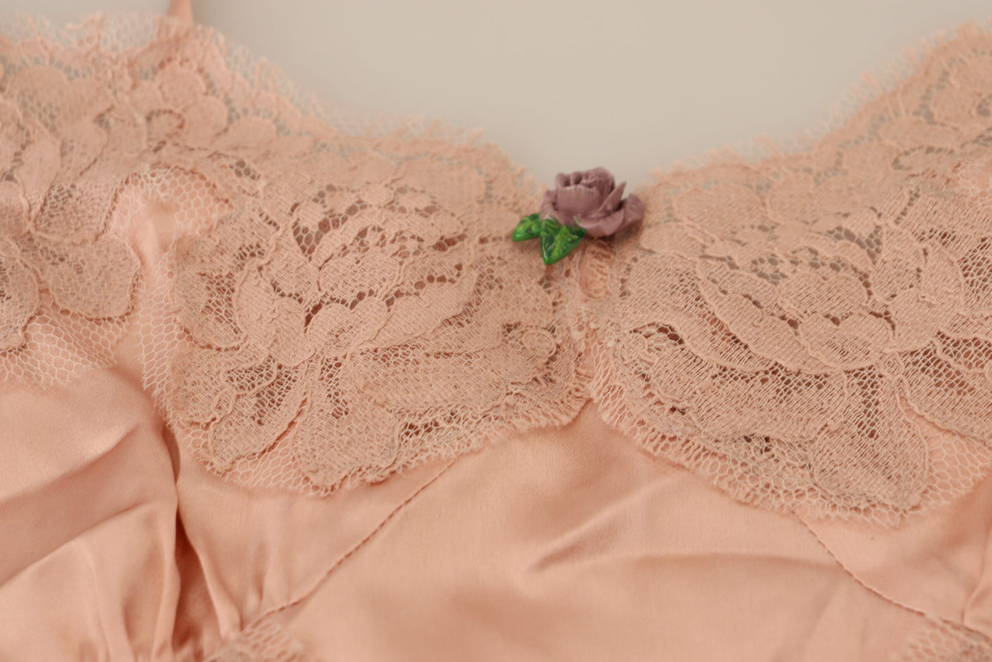 - Elegant Pink Silk Lingerie Top