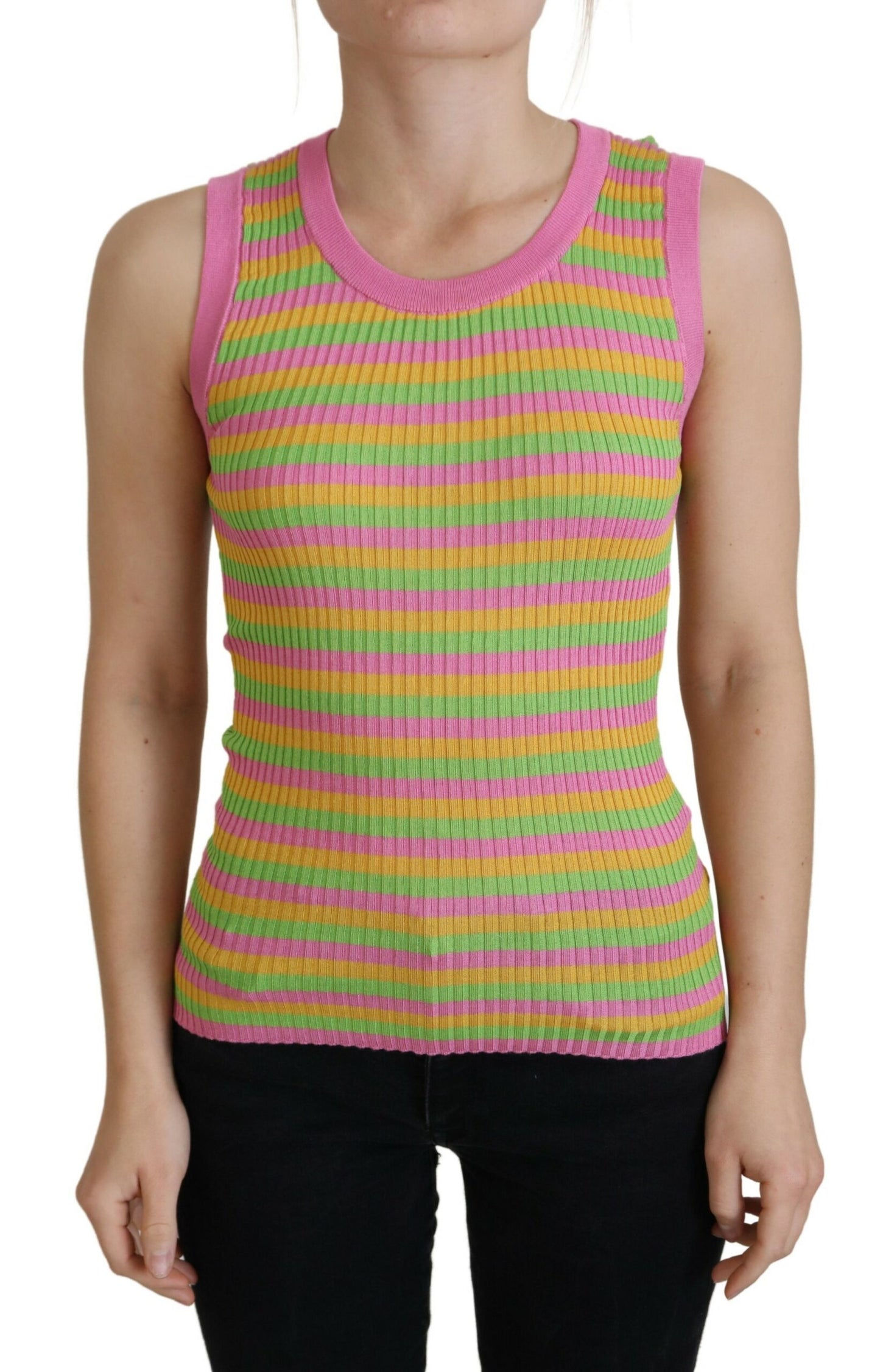 - Elegant Silk Sleeveless Tank Top Vest
