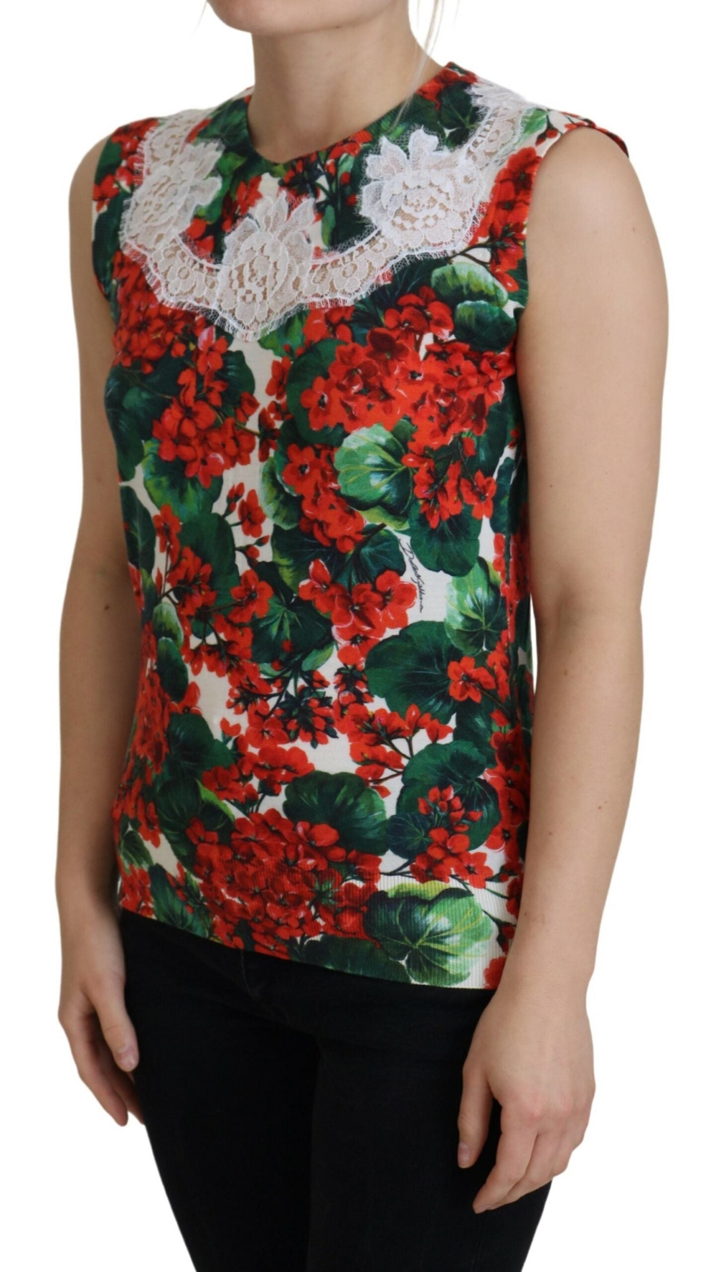 - Chic Floral Print Tank Top Vest