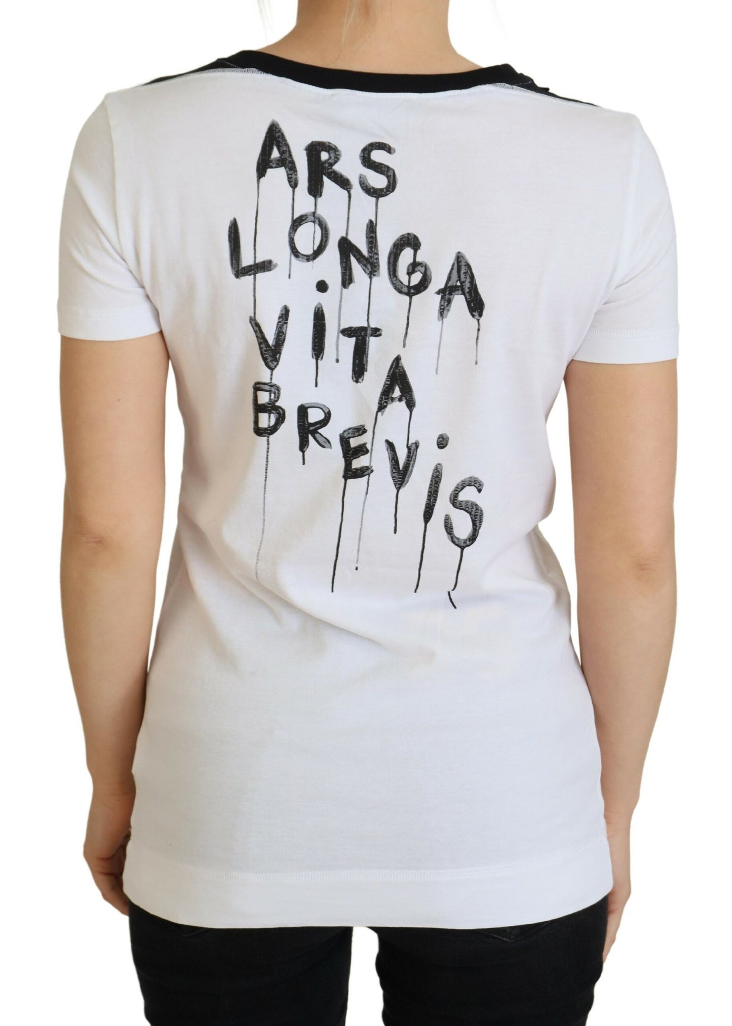 - Chic Monochrome 'Here and Now' Cotton Tee