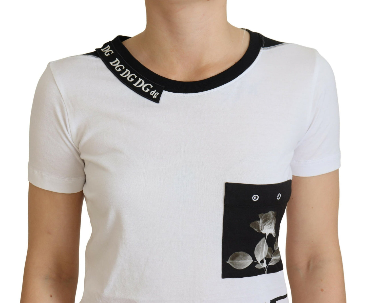 - Chic Monochrome 'Here and Now' Cotton Tee