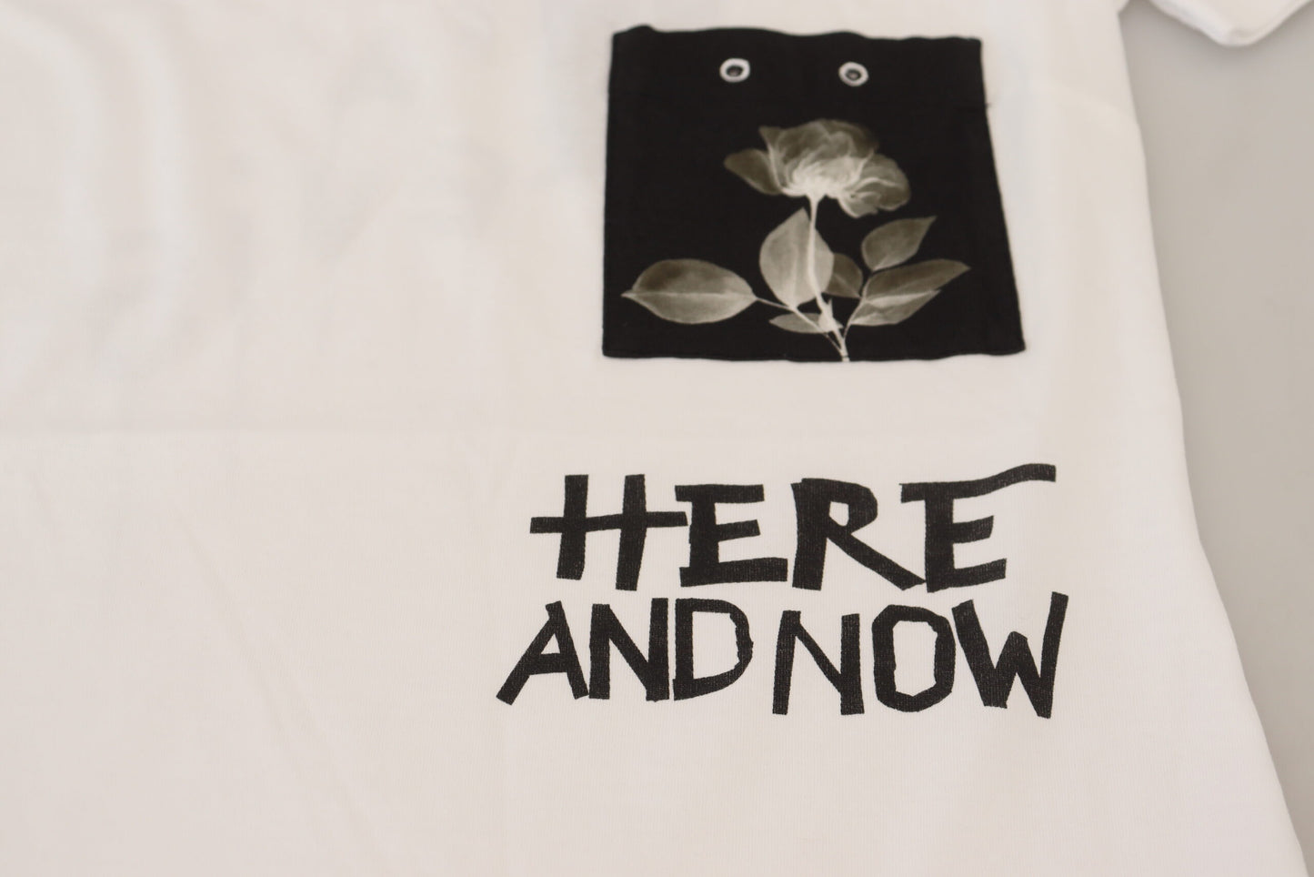 - Chic Monochrome 'Here and Now' Cotton Tee